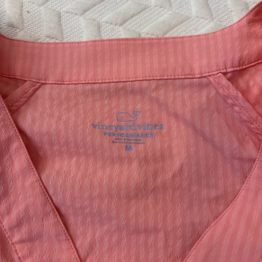Vineyard Vines Harbor Tiered Ruffle Sleevelss Dress Tearose Size MED Feminine - Picture 3 of 9